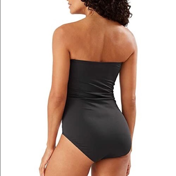 Hibiscus Bandeau One Piece Swimsuit - Picture 2 of 4